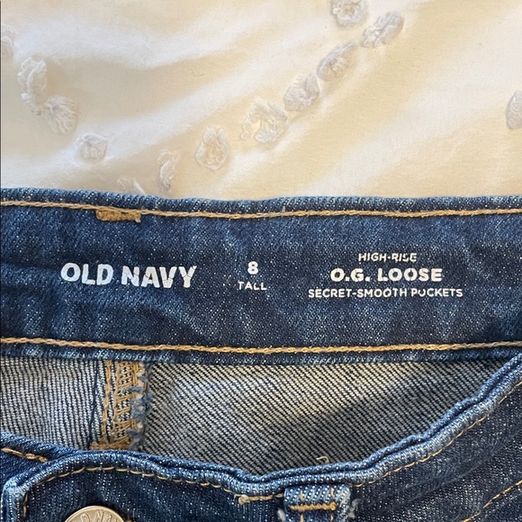 Old Navy High-Rise O.G. Loose Jeans - Dark Blue 8 Tall - Picture 2 of 10